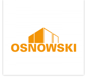 Logo von Osnwoski.com orange-weiß
